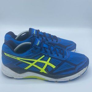 ASICS Gel Foundation 12 Blue Neon Yellow Athletic Sneakers
